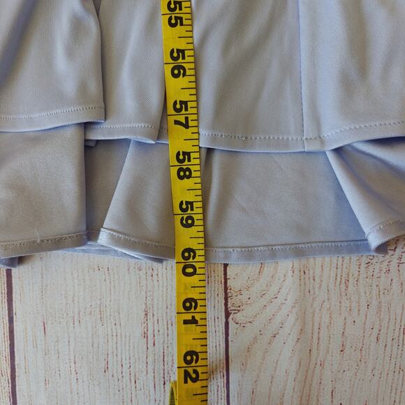 Amelia Couture periwinkle embellished strapless high low gown sz 2 - Picture 6 of 10